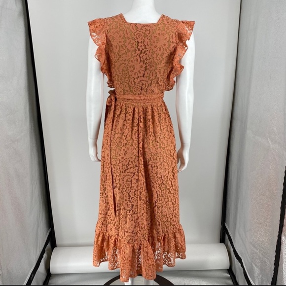 NWOT Mistwood Lace Dress in Golden Coral - Revolve - Picture 7 of 10